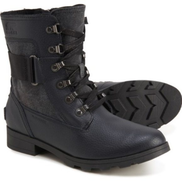 BNWT Sorel Girls Emelie Lace Up Boots - Picture 1 of 9